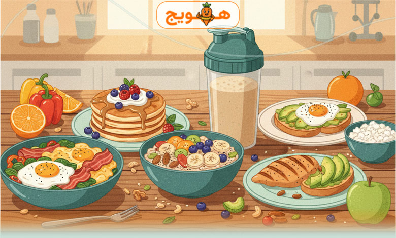 صبحانه پروتئینی برای بدنسازان