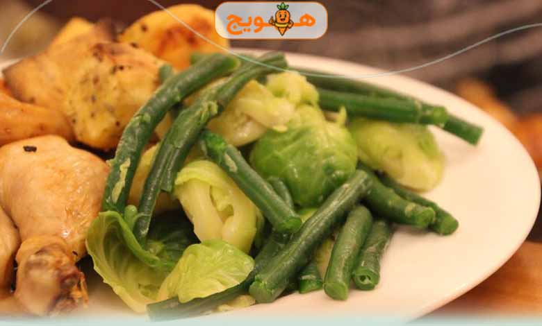 خوراک مرغ و لوبیا سبز
