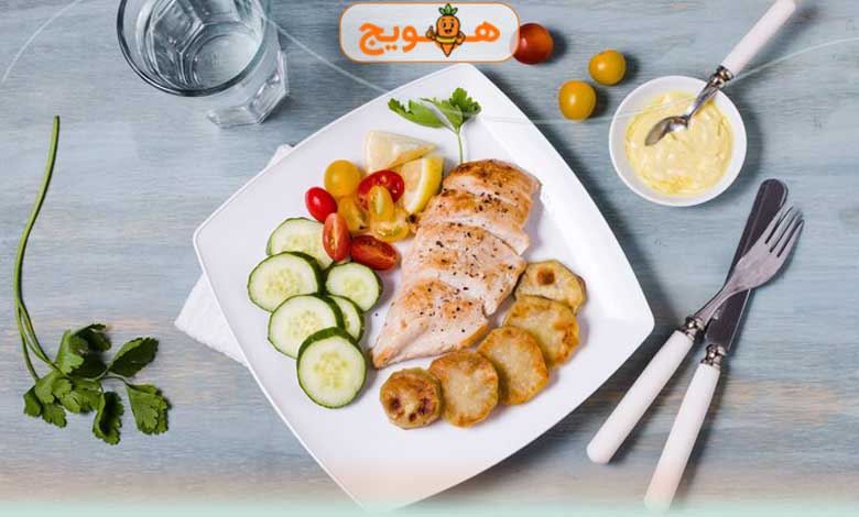 شام رژیمی با مرغ