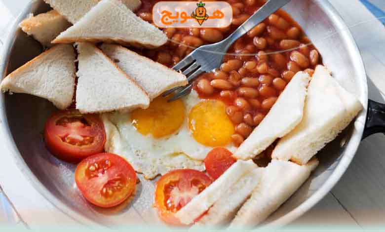 تخم مرغ و لوبیا