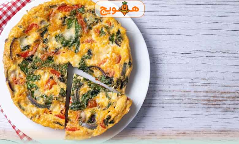 تخم مرغ همزده و اسفناج