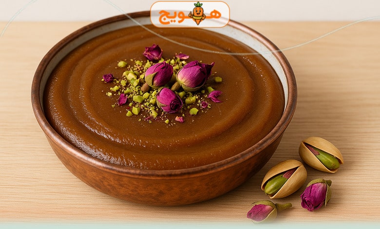 حلوای رژیمی گل سرخ و پسته